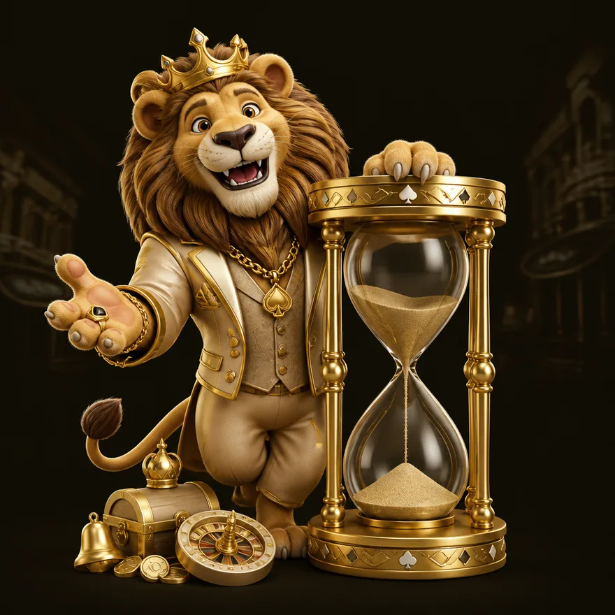Ornate hourglass — Red Lion