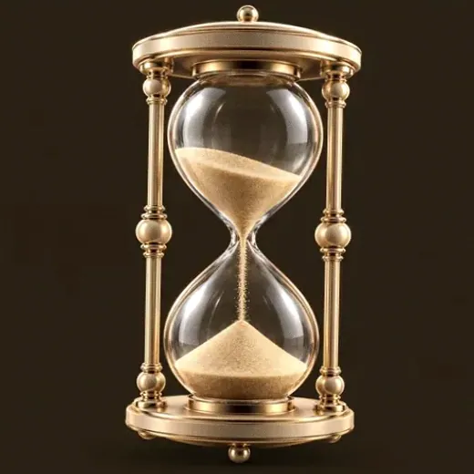 Ornate hourglass — Red Lion
