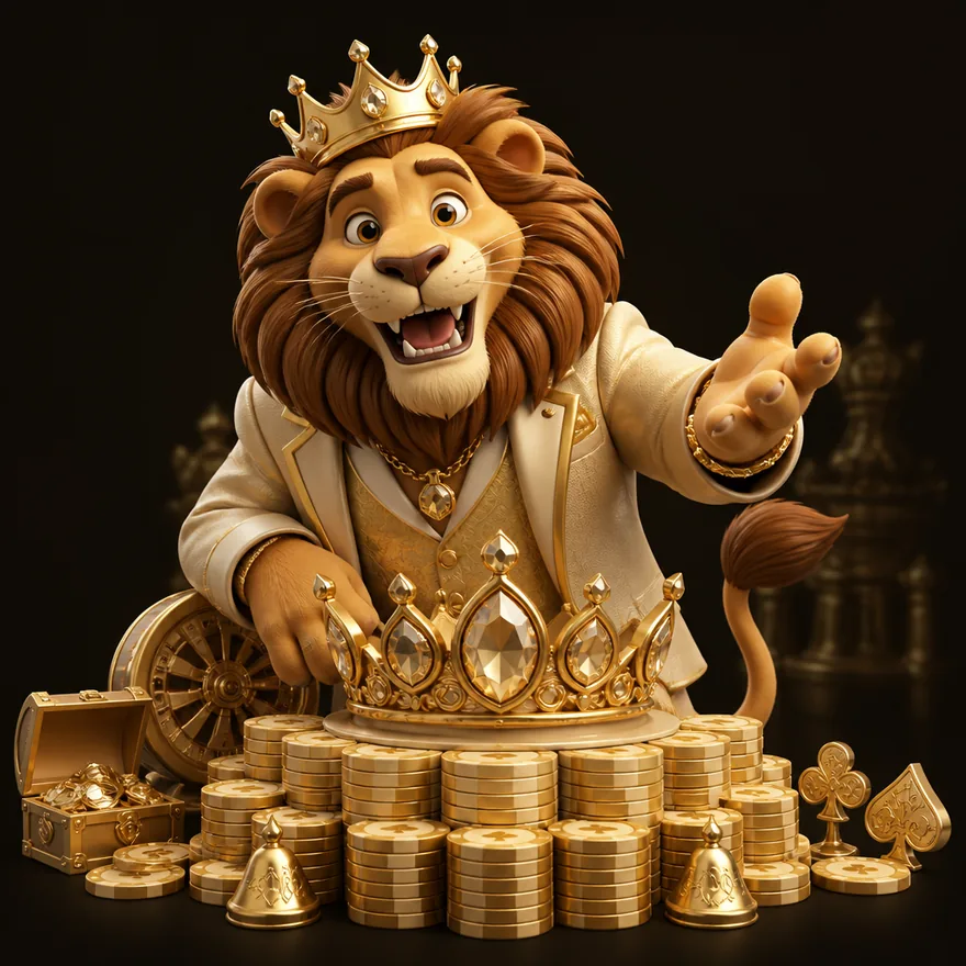 Jeweled royal crown — Red Lion