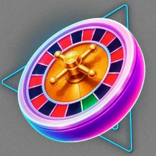 Neon roulette wheel