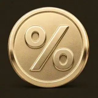 Gold percent coin — Red Lion