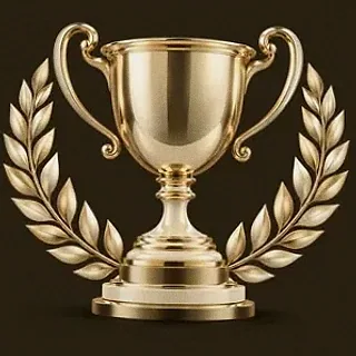 Gold trophy cup — Red Lion