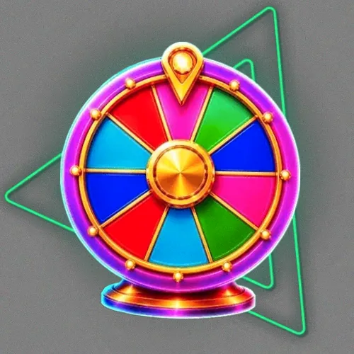Colourful prize wheel